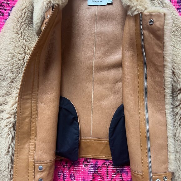 Coach Shearling + Leather Jacket - Picture 2 of 4